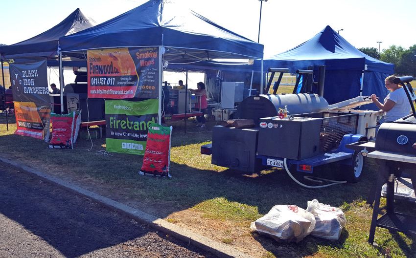 Using the Firebrand product in these teams. Rolling Smoke BBQ & Black Iron Smokers & BBQ — at Orange Showground.