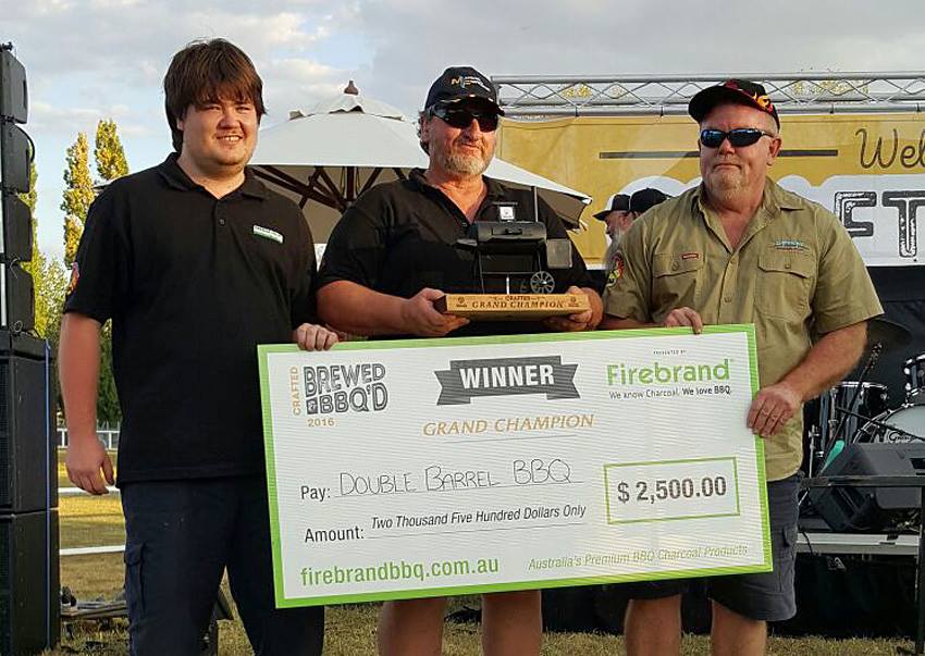 Well done to the Grand Champs on the day , the boys from Double Barrel BBQ — at Orange Showground.