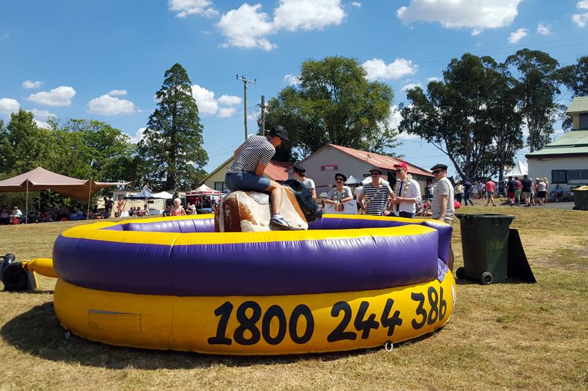 And what's the country without a Rodeo? Inflatable...but just as wild....