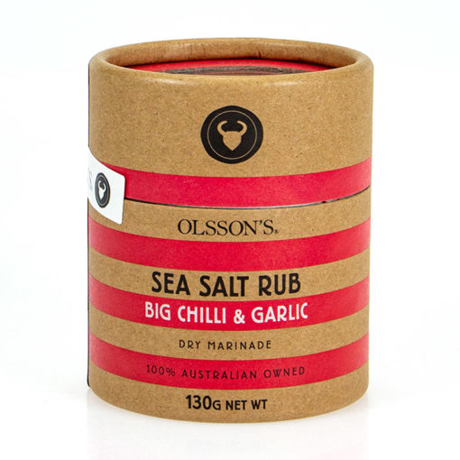 OLSSON'S Sea Salt Rub BIG CHILLI & GARLIC 130g