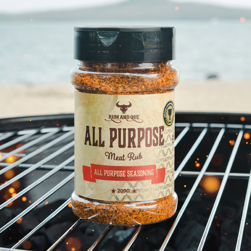 RUM AND QUE All Purpose Meat Rub 200g
