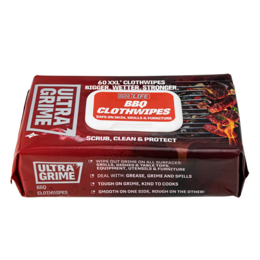 UltraGrime XXL+ BBQ Clothwipes 60pk